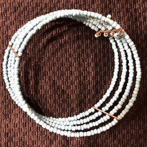 Turquoise Color Expandable Beaded Choker